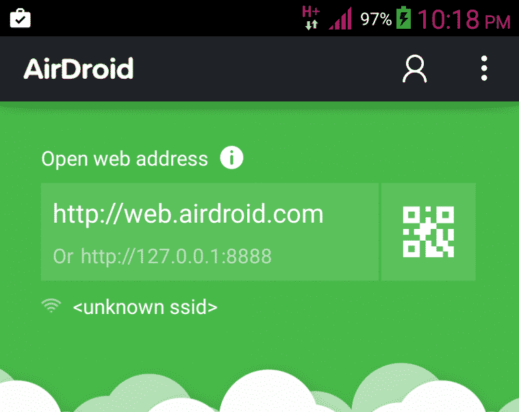 web airdroid not working