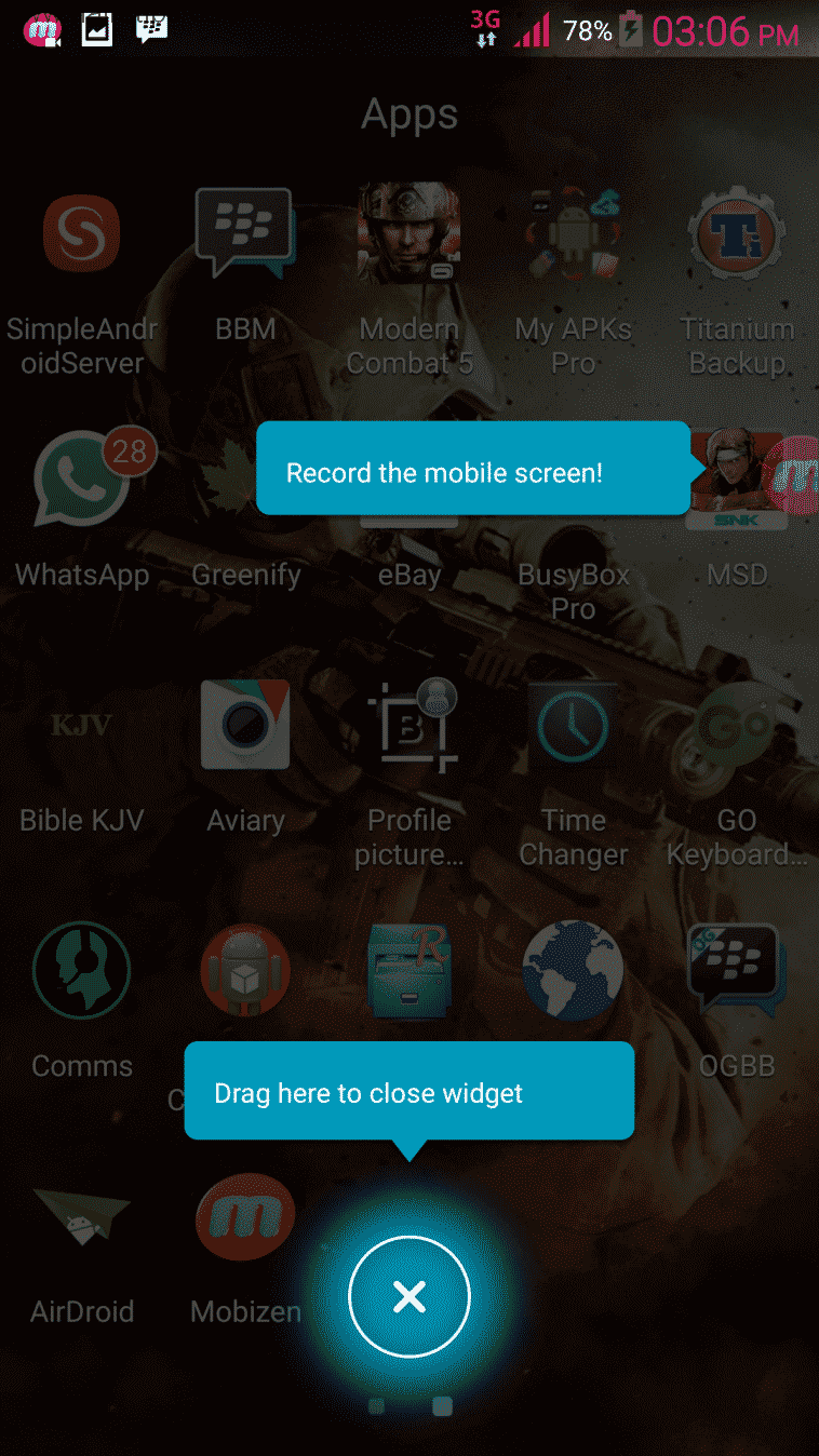 screen record android