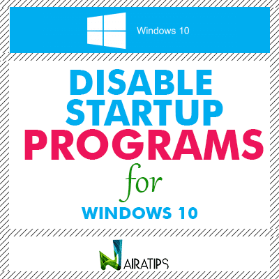 windows 10 startup programs