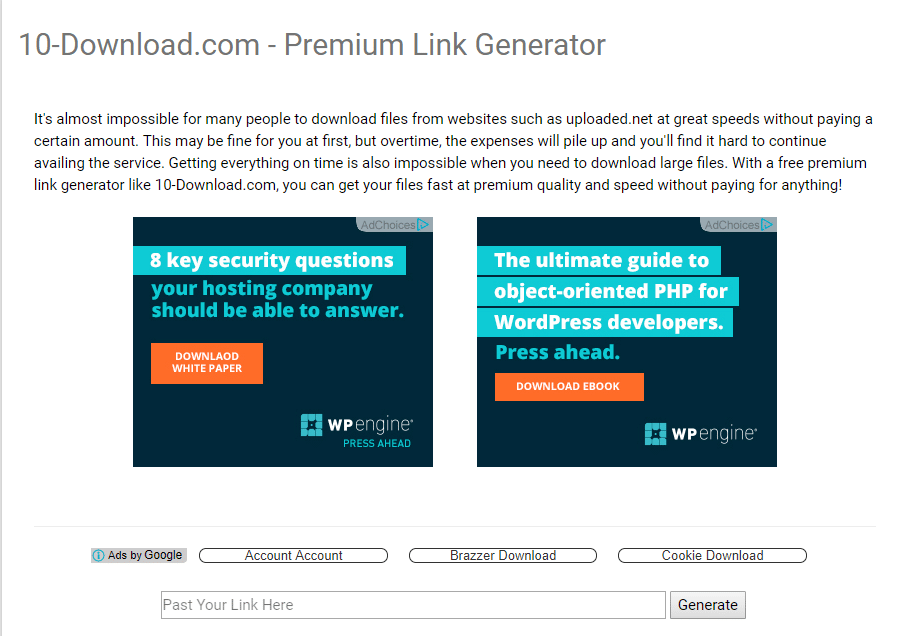 10 download premium link generator