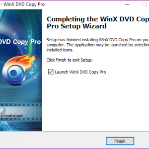 WinX DVD Copy Pro install finished