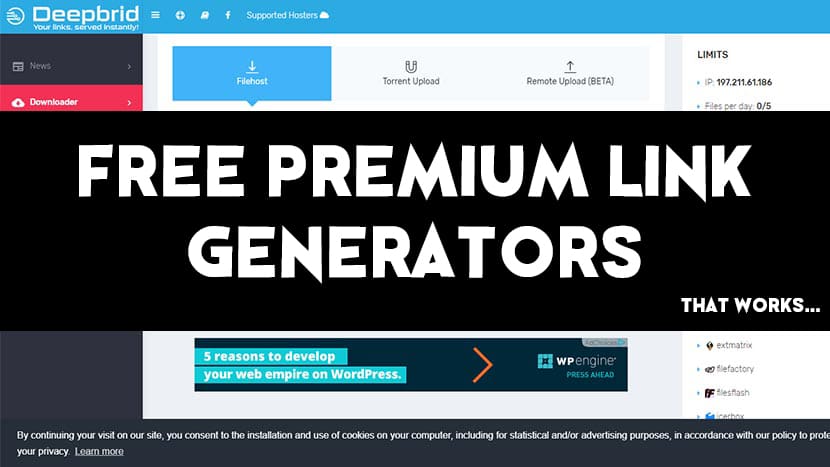Free Premium Link Generators