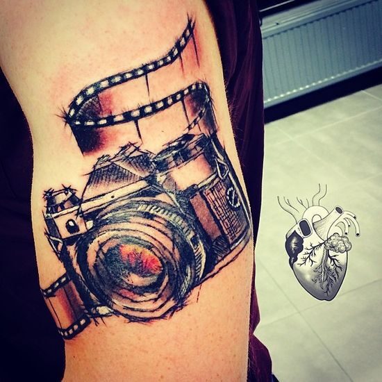 54 Unique Movie Camera Tattoos