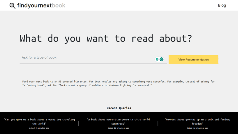 Find Your Next Book AI Review: A Perfect AI Librarian for Book Lovers