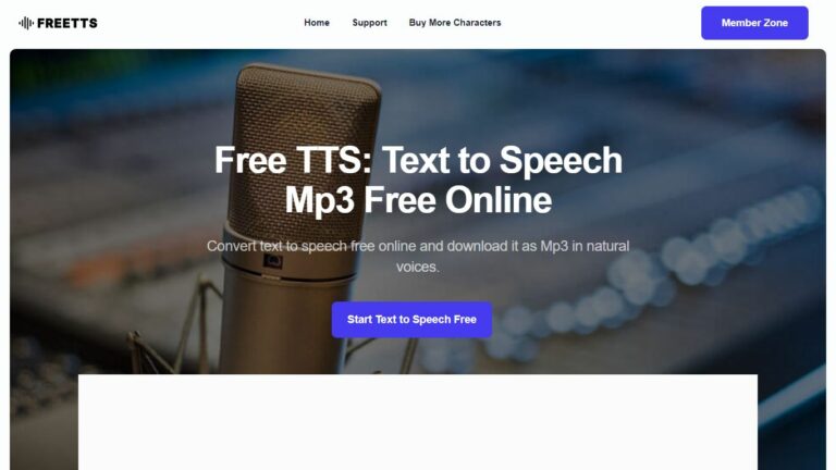 FreeTTS: Free Text-to-speech AI Tool