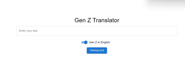 Gen Z Translator App: Translate Gen Z Slangs to English