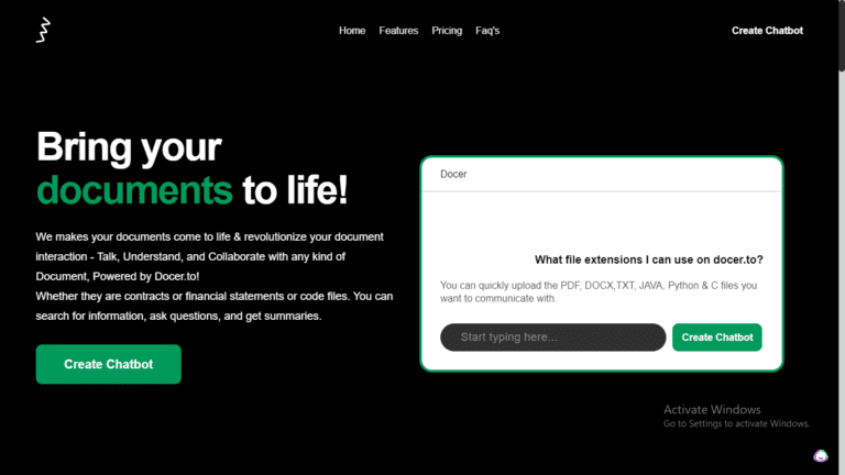Docer: Your AI-powered Chatbot for Visualizing Any Documents