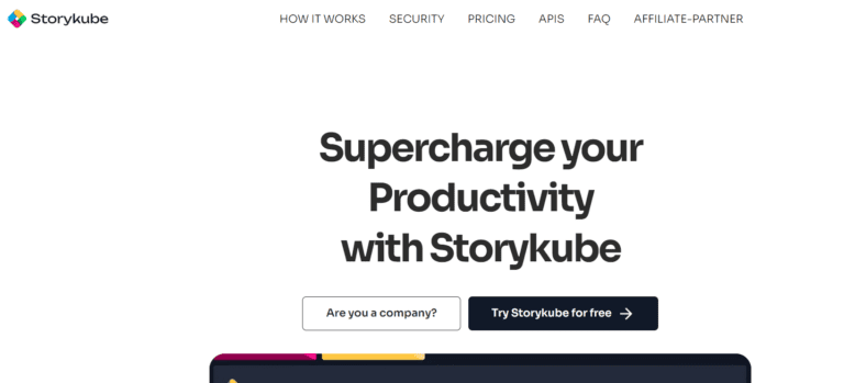 Storykube: Quickly Supercharge Your Productivity