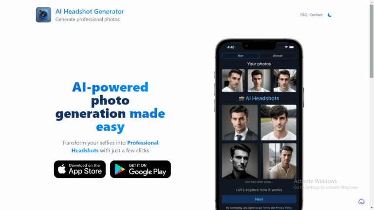 AI Headshot Generator App: Free AI App for Generating Professional Photos