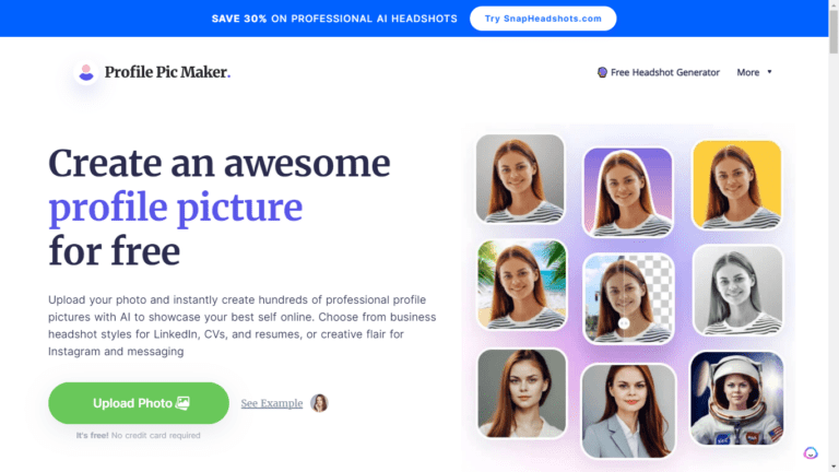 PFPMaker: Free AI Headshot Generator for Creating Perfect Profile Pictures