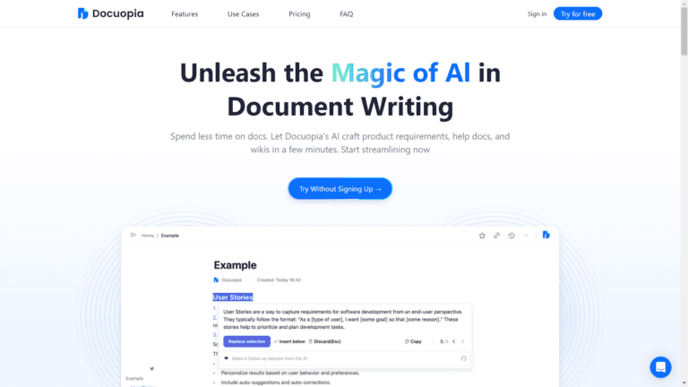 Docuopia: Free AI-powered Tool for Effective Document Management