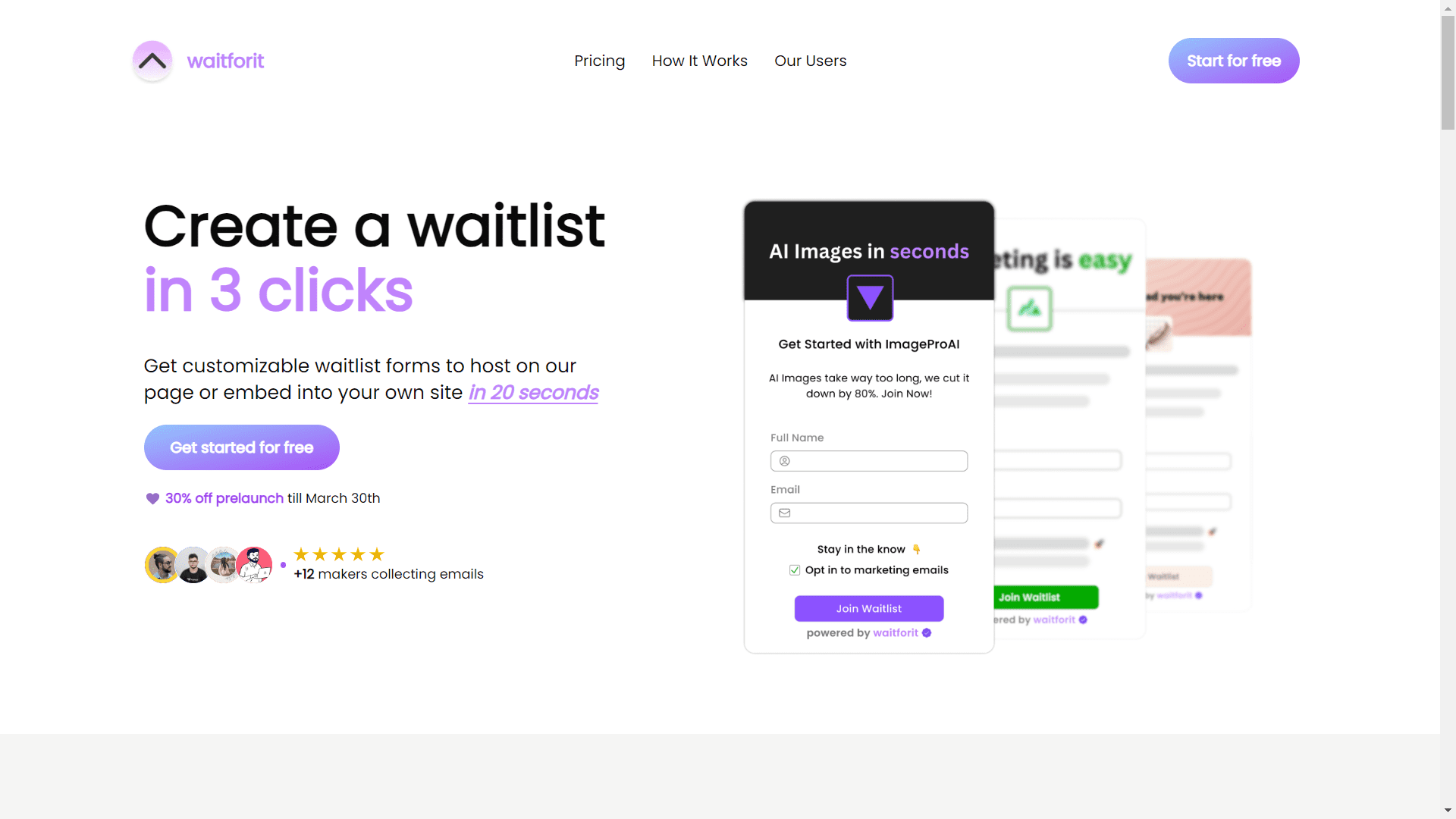Waitforit: Powerful AI Tool for Creating a Customizable Waitlist