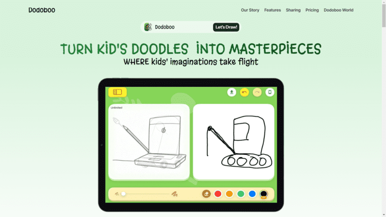 Dodoboo: Transform Kid’s Doodles into Stunning Masterpieces for Free