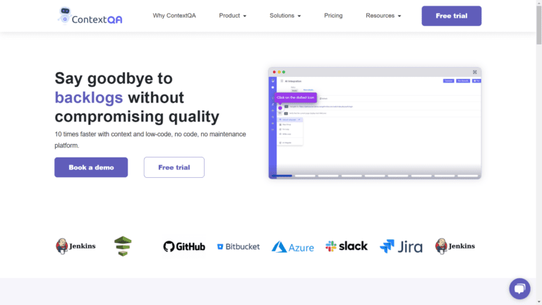 ContextQA: Eliminate Backlogs in Minutes without Compromising Quality